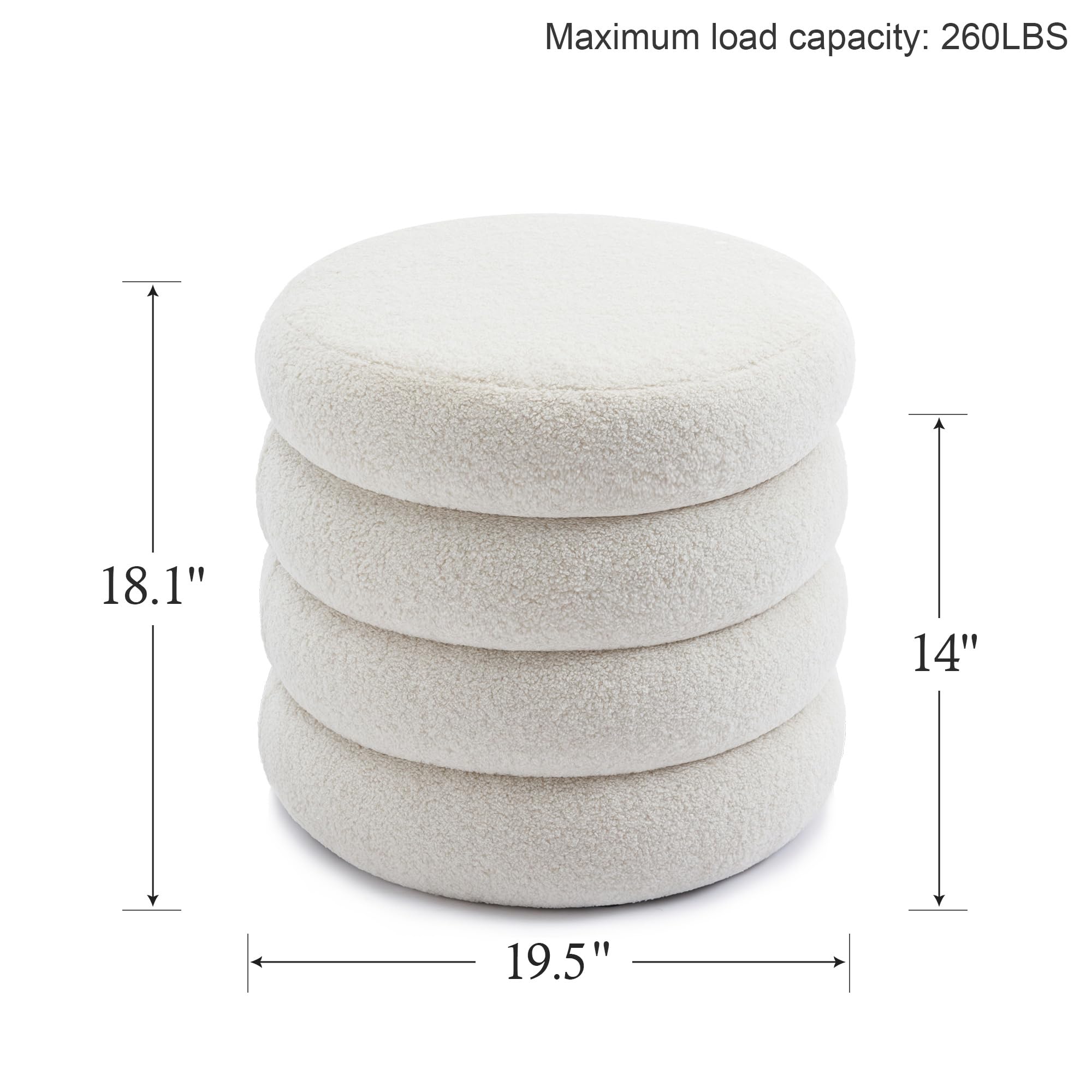 Zibeths storage ottoman lid view