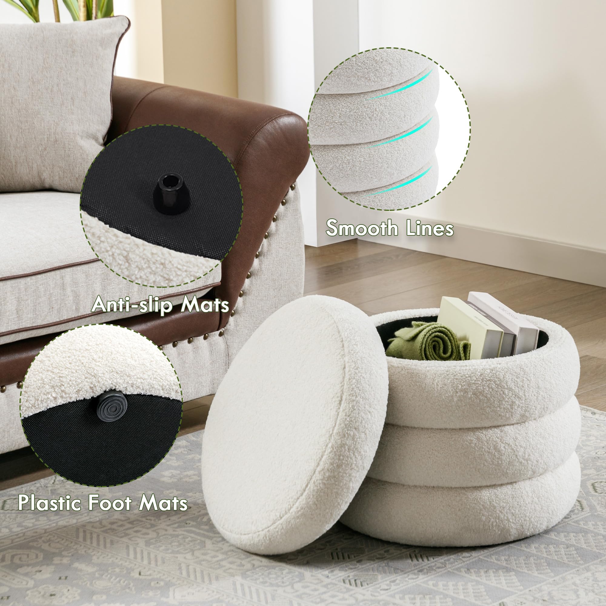 Zibeths ottoman beside sofa